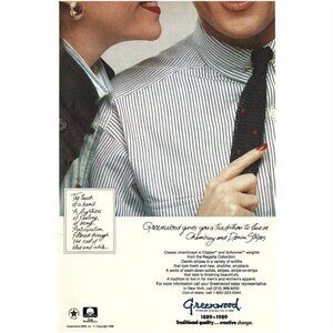 Greenwood Mills Fabric Fashion 1990s  Vintage Print Ad